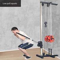 ZJFIT Station de musculation murale en acier pour la maison, système de poulies double réglable, multifonction, 30 kg