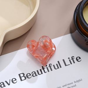 Horquillas para el Cabello de Verano, Nuevas Horquillas Pequeñas de Acetato con Forma de Corazón, Accesorios para el Cabello Trenzado para Niñas, Venta al por Mayor - Product Image 4