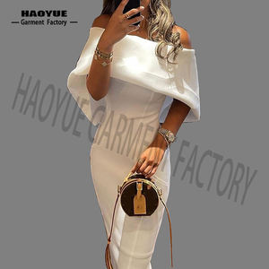 衣類メーカーカスタム卸売Womensa衣類ボディコンストラップレスオフショルダーサマードレスカジュアルドレス女性 - Product Image 1