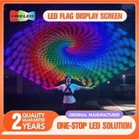 Écran d'affichage LED pliable P1.2/P1.5 pour spectacle de drones, film transparent en maille LED, écran tapis magique LED, affichage holographique volant