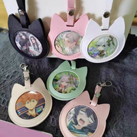Sac à pendentifs de style japonais bande dessinée avec badge transparent, porte-clés avec breloque, mini badge de rangement