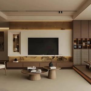 2026 New Modern Simple Wooden <b>Tv</b> Cabinet Coffee Table Combination Light Luxury for Small Apartment Living Room Floor <b>Tv</b> - Product Image 1