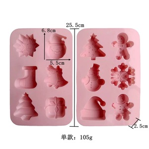 Handmade Giáng sinh-theo chủ đề <span class=keywords><strong>6</strong></span> khoang nướng khuôn demold cấp thực phẩm Silicone bánh và Mousse công cụ mẫu miễn phí có sẵn - Product Image 5
