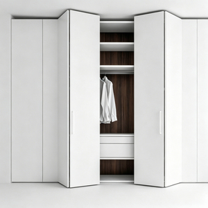 Puerta Plegable Blanca, Armario Moderno, Precio de Fábrica, Armario de Alta Calidad para Dormitorio, para Guardar <span class=keywords><strong>Ropa</strong></span>, Zapatos y Bolsos - Product Image 2