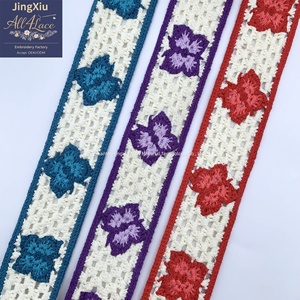 Ruban en dentelle de coton au crochet style bohème, motif <span class=keywords><strong>papillon</strong></span>, coccinelle, marguerite, pour accessoires de vêtements et sacs, vente en gros - Product Image 3