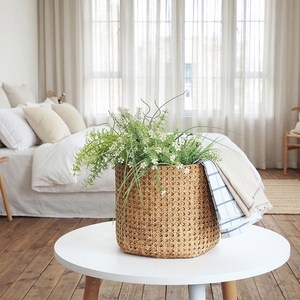 <span class=keywords><strong>Pot</strong></span> de fleurs en ciment de style tissage de <span class=keywords><strong>bambou</strong></span> chinois traditionnel <span class=keywords><strong>pour</strong></span> la décoration de jardin à domicile - Product Image 1