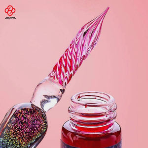 <span class=keywords><strong>ปากกา</strong></span>จุ่มหมึกแก้ววินเทจ Xinghua หมึกกลิตเตอร์เรือง<span class=keywords><strong>แสง</strong></span>สีรุ้ง รุ่น 18 มม. สำหรับการเขียนพู่กันจีน ชุดของขวัญต้อนรับเทศกาลวันหยุด - Product Image 3