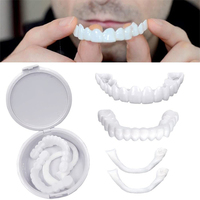 Couverture de fausses dents ajustement parfait blanchiment des dents Snap sur Silicone sourire placages dents Dentaduras Flexibles outil de beauté cosmétique nouveau