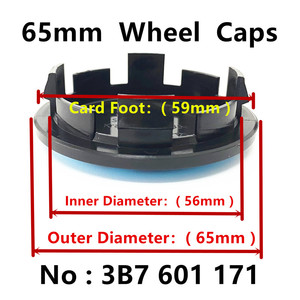 Tapas de Centro de Rueda de Coche de 55mm, 56mm, 65mm, 70mm, 76mm para VW Jetta MK5 <span class=keywords><strong>Golf</strong></span> Passat Estilo 3B7601171 7L6601149B 1J0601171 - Product Image 4