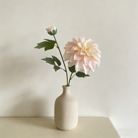 Bunga Dahlia Artificial Real Touch Terlaris Warna Putih Pink untuk Dekorasi Pernikahan, Rumah, Pesta, dan Buket Pengantin