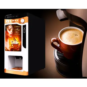 全自動小型商用コイン式ロボットティー & コーヒー自動販売機