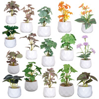 Bon marché Faux mini plastique moderne Décoration intérieure de la maison Bonsaï artificiel Fleurs Plantes avec pot