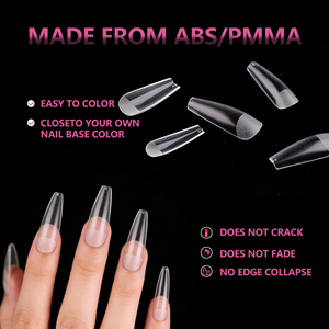 JIEYU PMMA/ABS, <span class=keywords><strong>faux</strong></span> ongles complets, demi-mat, amovibles, français, <span class=keywords><strong>faux</strong></span> ongles artificiels, <span class=keywords><strong>faux</strong></span> ongles pour femmes, extensions d'ongles à <span class=keywords><strong>domicile</strong></span> - Product Image 4