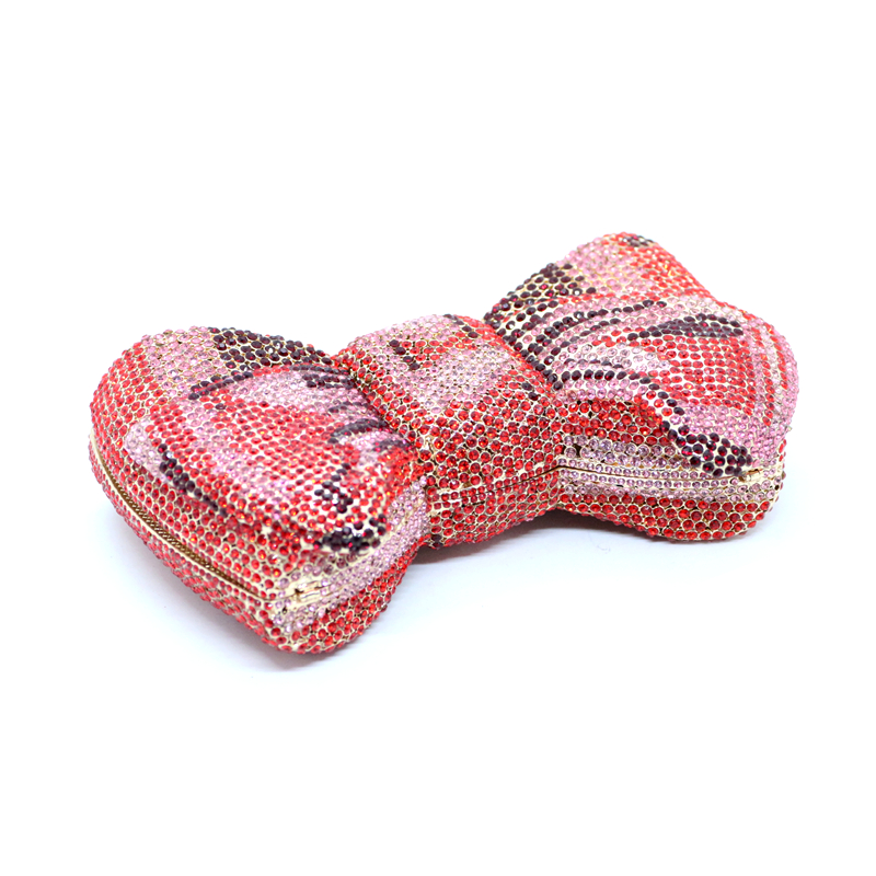 Fashion Classical Women Accessories Diamonds Handbag Luxury Clutches Bow Knot Crystal Purses Bridal Wedding Party Popsicle Bag