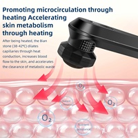 Bâtonnet Cryo Électrique, Rouleau Facial Cryo avec Pierre de Bian Naturelle, Appareil de Cryothérapie pour Dégommeur des Yeux et Raffermissement de la Peau