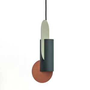Lampadario Moderno in Acciaio Inox Stile Macaron, Altezza Regolabile, Design Geometrico Colorato per Camera da Letto, Cucina, Stanza dei Bambini - Product Image 3