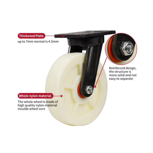 Richtungsrad Universal-Bremsrad 4 5 <span class=keywords><strong>6</strong></span> 8 Zoll Wagenrollen Hochwertige Nylon-Schwerlastrollen - Product Image 6
