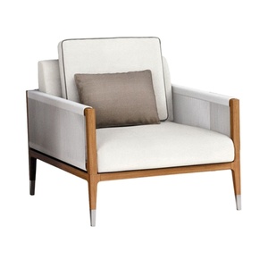 Durable teak outdoor furniture rattan sofa garden sofa for hotel garden terrace pool