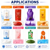 Machine d'emballage de liquides en sachets préformés pour jus, yaourt, gel énergétique et sachets de forme irrégulière