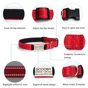 Collare per Cani Antiperditа in Nylon Riflettente con Targhetta Identificativa Incisa per Cani Piccoli/Medi/Grandi <span class=keywords><strong>Pitbull</strong></span> Carlino - Product Image 4