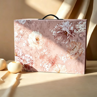 Boîte cadeau pliable magnétique avec poignée, grande boîte d'emballage cadeau de luxe imprimée, boîte cadeau pliable avec fermeture magnétique