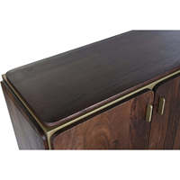 TABLE DE BUFFET EN ACIER MANGO 160x40x81 CM MARRON