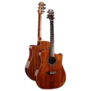 सही हाथ गिटार सभी लकड़ी डिजाइन 39 इंच संगीत साधन शुरुआत ध्वनिक गिटार