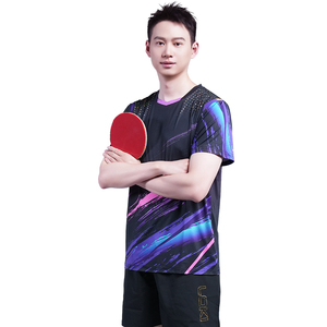 Loki Groothandel R6 Sneldrogend Ademend Tafeltennis Badminton Jersey Zomer Korte Mouw Gym Heren Mesh Polyester T-Shirt - Product Image 1