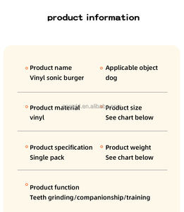 2024 TPR cane giocattolo da masticare TPR Burger a forma di cane vocale palle da masticare dentizione per la pulizia dei giocattoli sferici per cani - Product Image 6