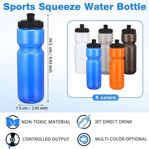 Botellas de Agua Reutilizables de Plástico de 25 oz, Botella de Agua Deportiva Portátil con Tapa a Prueba de Fugas para Fitness y Deportes al Aire Libre - Product Image 2