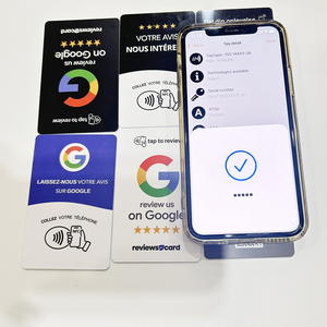Manufacturer Wholesale Access Control NFC Pvc <strong>Google</strong> Review Card 213 215 Chip Induction Card Dropper Facebook NFC Review Card