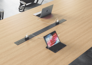 Muebles de oficina de madera personalizados para reuniones, mesa de conferencias moderna para oficina de 6 plazas - Product Image 5