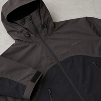 Fabricant de vêtements personnalisés OEM ODM : Blouson coupe-vent à capuche pour homme, color block, poches zippées, streetwear d'extérieur