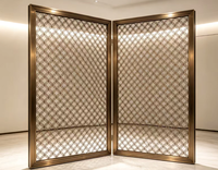 Panneau de séparation en aluminium découpé au laser, écran décoratif en métal thermolaqué pour jardin extérieur et cloisonnement intérieur d'hôtel