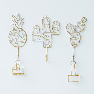 Set Di 3 <span class=keywords><strong>Oro</strong></span> di Attaccatura di Parete Decorativa Pianta in Vaso di fiori Titolare per Piante Grasse e Erbe Outdoor Indoor Decorazioni Per La Casa - Product Image 1