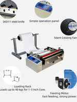 Machine à découper en PVC pour feuilles d'aluminium de 500 mm |   Coupe-rouleau de précision pour papier en bobine géante, destiné aux petites productions