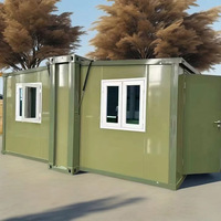 Mini maison préfabriquée et extensible en conteneur, 1 chambre à coucher, prête à l'emploi, à vendre, petite maison mobile portable préfabriquée, salle de bain complète