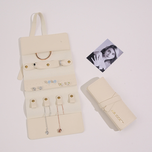 Luxury Handmade Microfiber Jewelry Pouch Custom Logo Mini Travel Organizer <b>Case</b> Premium Jewelry Packaging Jewelry <b>Display</b> - Product Image 5