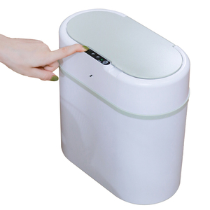 Touchless Plastic Automatic Sensor Trash Bin Bathroom Intelligent Electric Smart Trash Can
