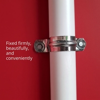 Serre-tuyaux en U à double trou et double tube en acier zingué métrique pour usage médical, garantie 3 ans, marque RK