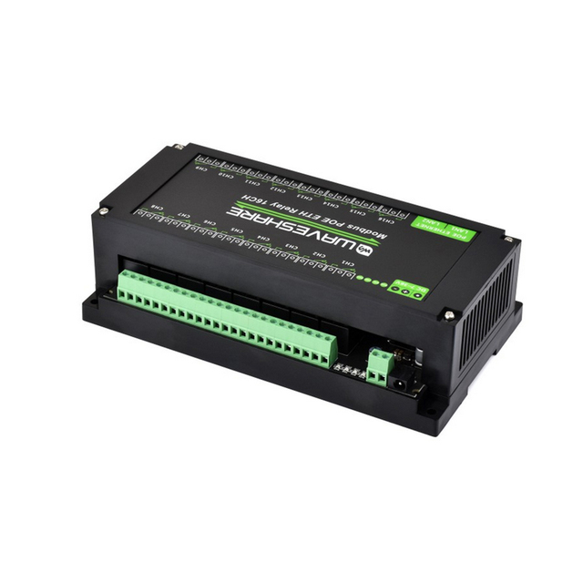 16-Ch Ethernet Relay Module Modbus RTU / Modbus TCP Protocol Ethernet Port Communication Supports PoE Power Supply