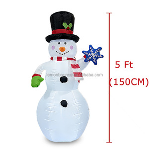 Vente en gros d'usine - Bonhomme de <span class=keywords><strong>neige</strong></span> gonflable lumineux avec étoiles pour décorations extérieures - Product Image 3