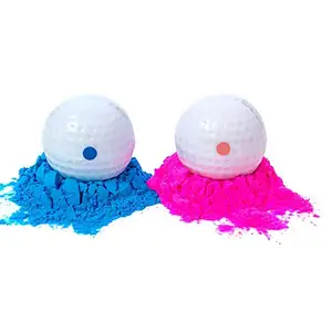OMG venta al por mayor explosión de Rosa en Polvo azul género revelan bolas de Golf para bebé ducha partido suministros