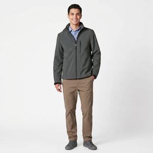 Veste coupe-vent de sport de rue pour homme avec logo personnalisé, veste imperméable en nylon softshell, veste de course à pied en tissu tissé pour l'extérieur - Product Image 1