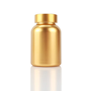 Flacons à large ouverture de couleur dorée pour pilules, comprimés ou compléments alimentaires, 130 ml, PET de qualité alimentaire, personnalisables - Product Image 6