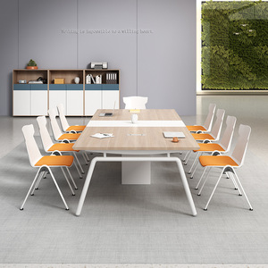 Mesa de Conferencia Rectangular Moderna 2400*1200*750, Muebles de Oficina Modulares para Uso Comercial - Product Image 2