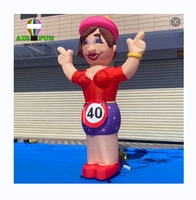 Airfun Yard décoration poupées hollandaises 3.5m de haut ballon géant gonflable femme dessin animé pour société de location