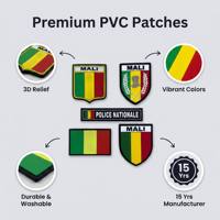 Patch en PVC souple 3D de qualité supérieure pour équipement tactique, insigne en caoutchouc personnalisé avec fixation durable à crochet – Vente en gros