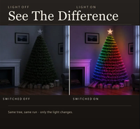 Guirlande lumineuse de Noël, lumières de fête, 400 LED, 16 millions de couleurs, télécommande par application, synchronisation musicale pour salon, maison, chambre à coucher