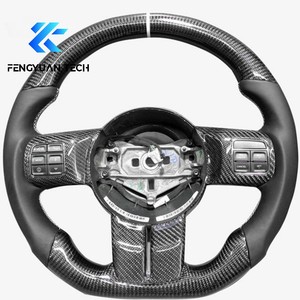 Volante de Fibra de Carbono Forjado para <span class=keywords><strong>Jeep</strong></span> Grand Cherokee JL Wrangler SRT Trackhawk JK Gladiator WK2 4xe Compass Latitude - Product Image 6